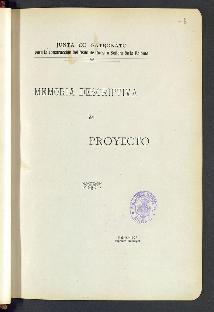 Miniatura de Memoria descriptiva del proyecto del Colegio Nuestra señora de la Paloma