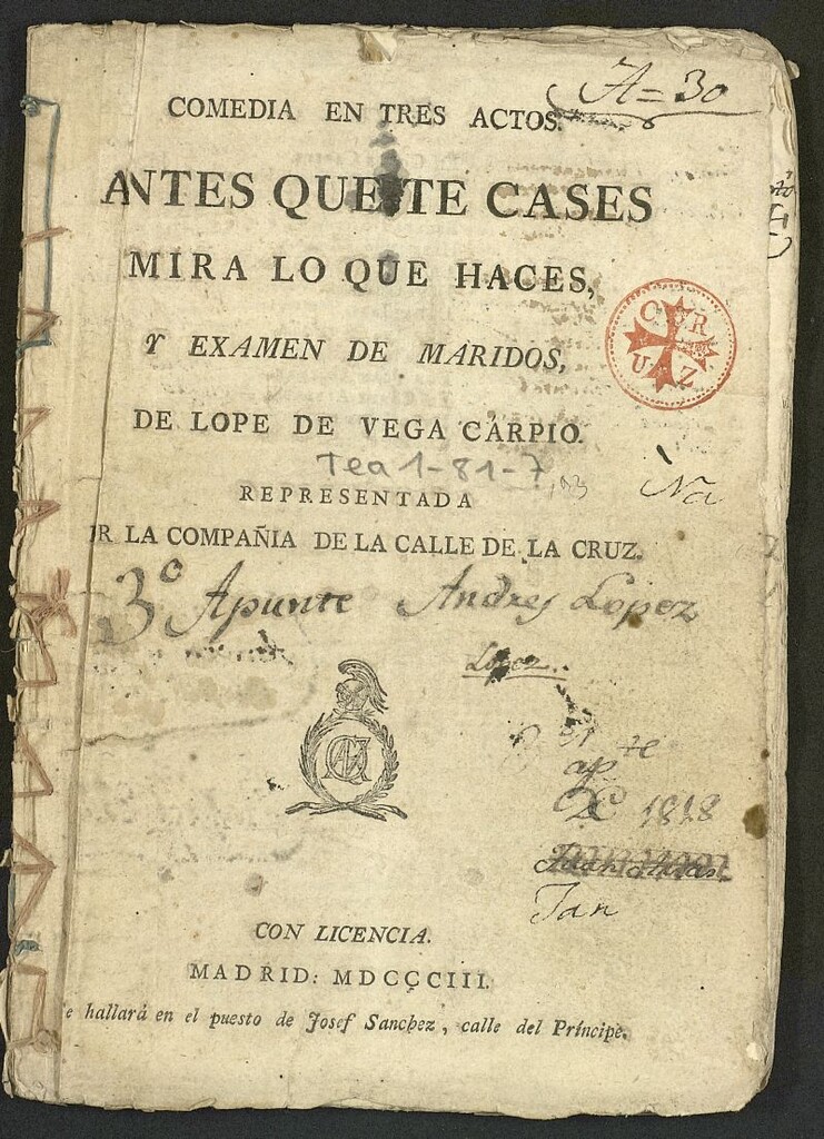 Miniatura de Antes que te cases mira lo que haces y examen de maridos