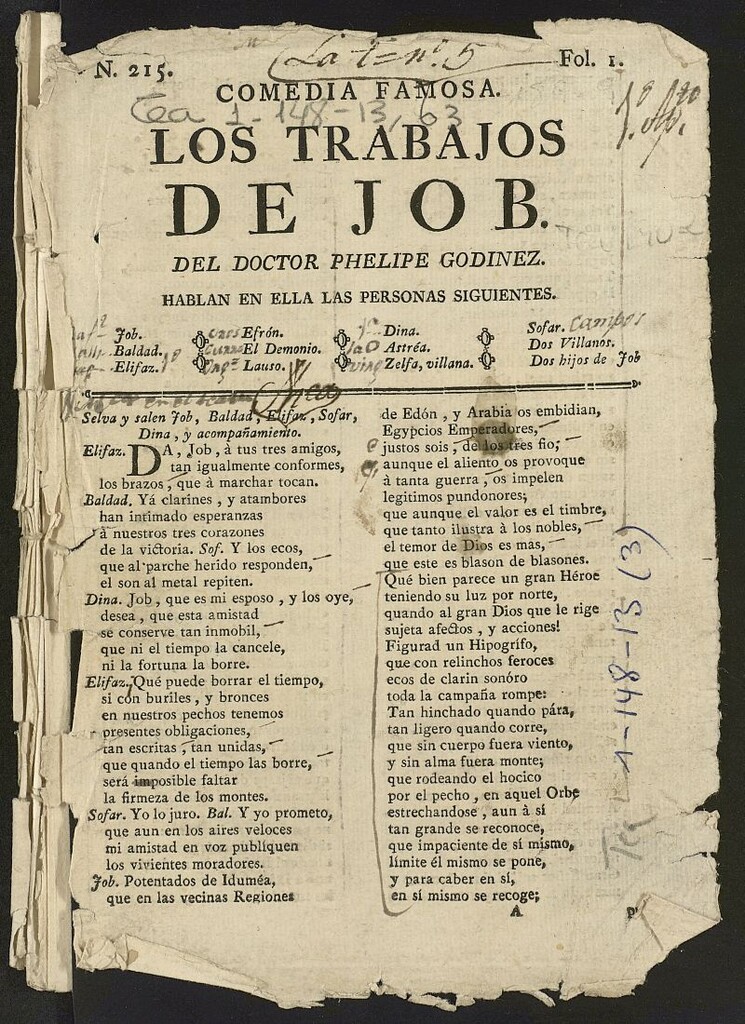 Miniatura de Los trabajos de Job