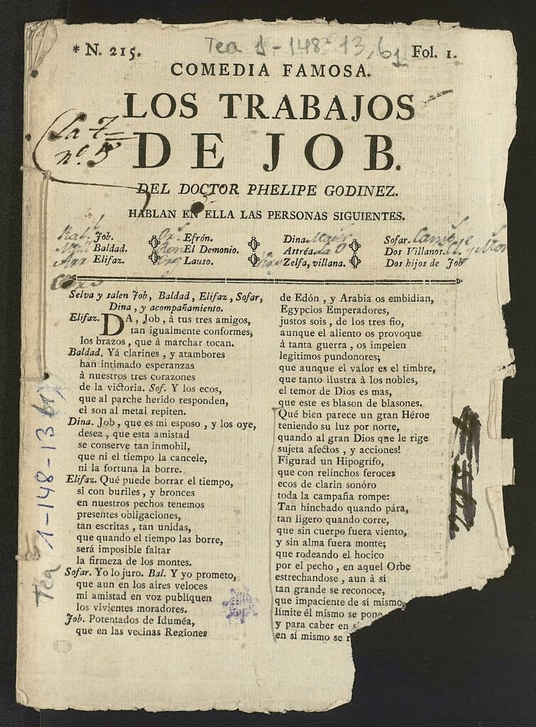 Miniatura de Los trabajos de Job