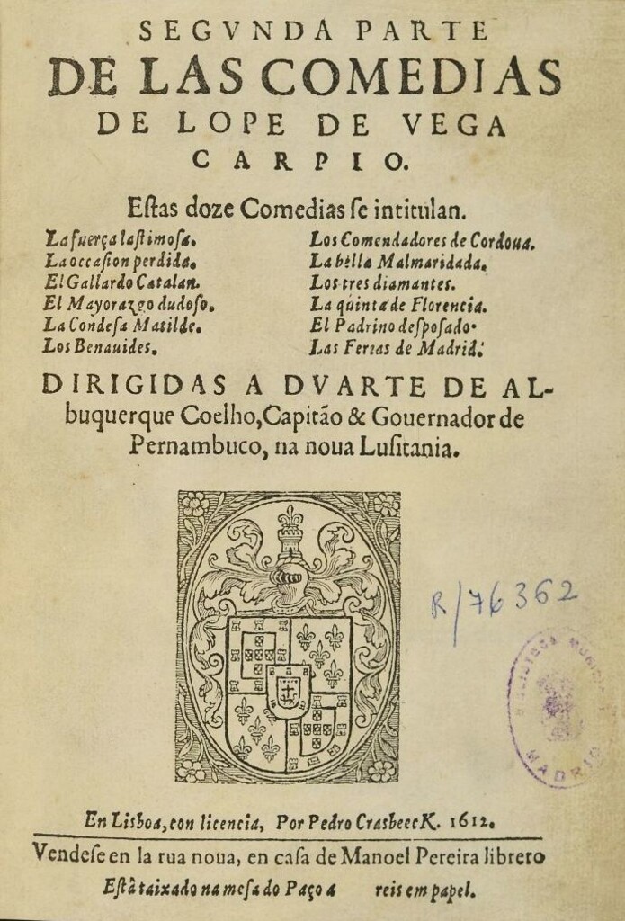 Miniatura de Segunda parte de las comedias de Lope de Vega Carpio