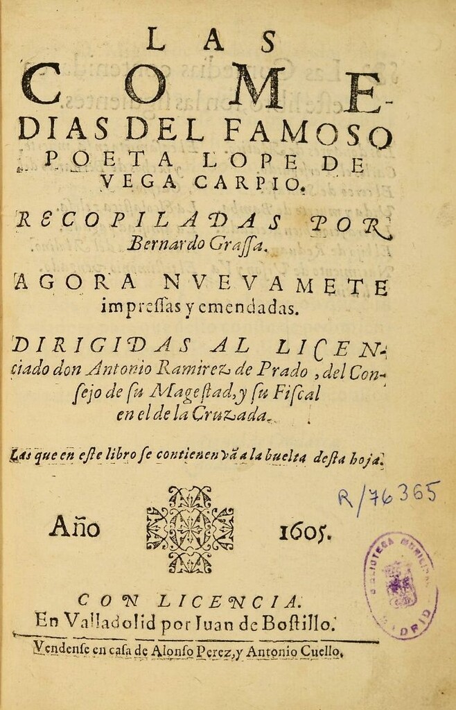 Miniatura de Las comedias del famoso poeta Lope de Vega Carpio