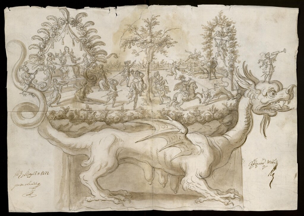 Miniatura de Tarasca para la procesión del Corpus de 1722
