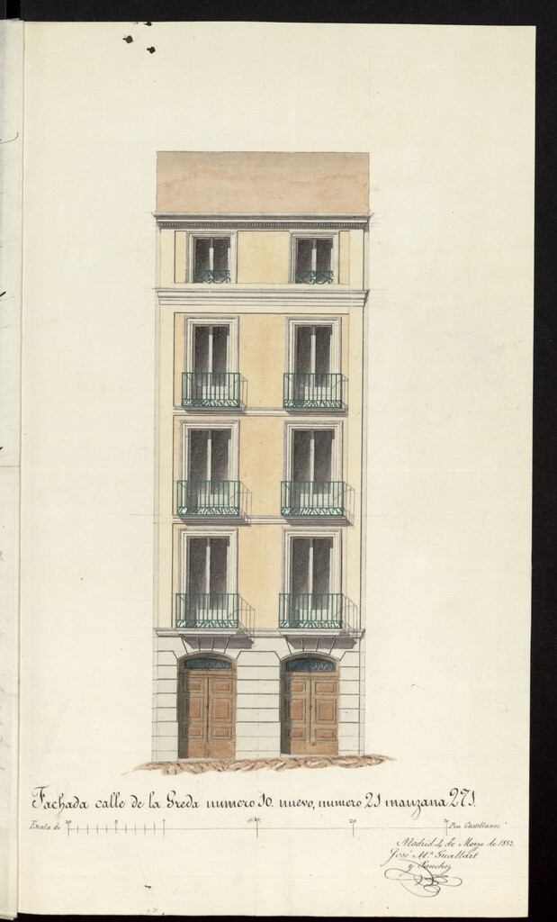 Miniatura de D. Mariano Diez de Aus, licencia para construir de nueva planta la casa calle de la Greda nº 10 manzana 271