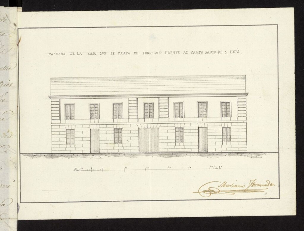 Miniatura de D. Domingo Cortijo, dueño de un terreno en las afueras de la puerta de Bilbao, solicita licencia para edificar en él