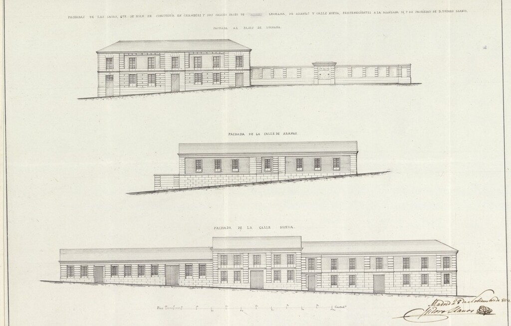 Miniatura de Licencia a Isidoro Llanos, para construir, paseo de Luchana, manzana 16, Chamberí