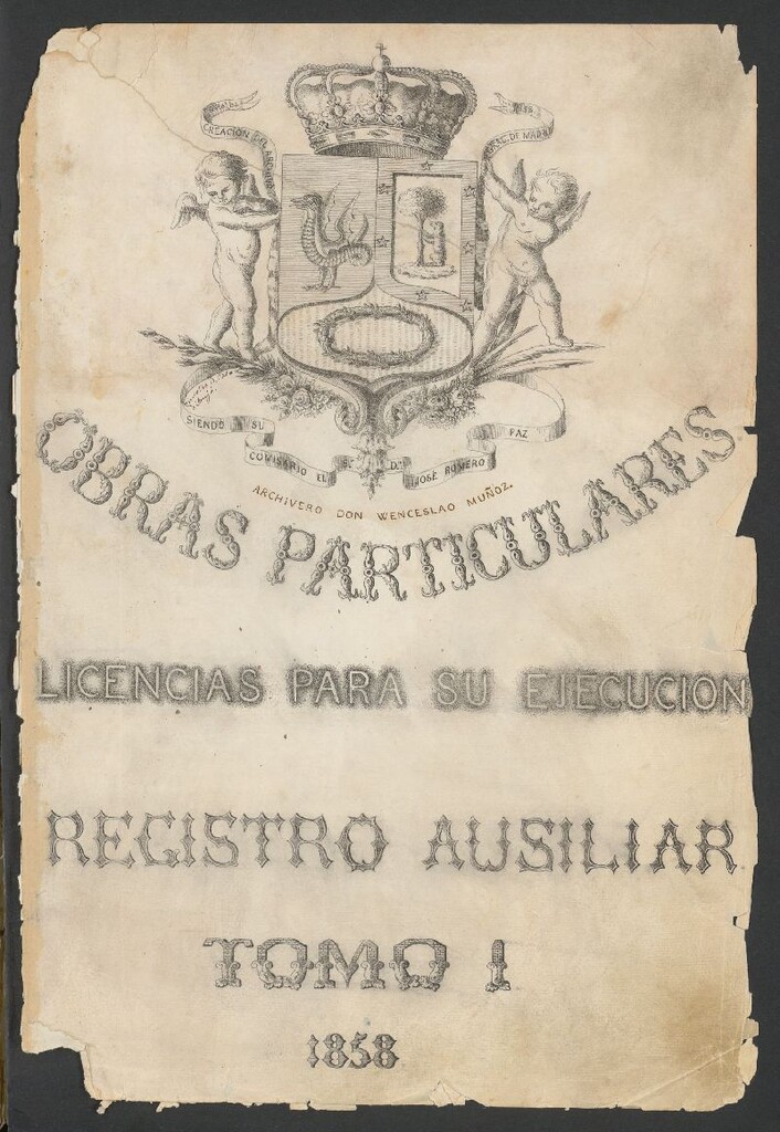 Miniatura de Obras Particulares. Libro Auxiliar A-C
