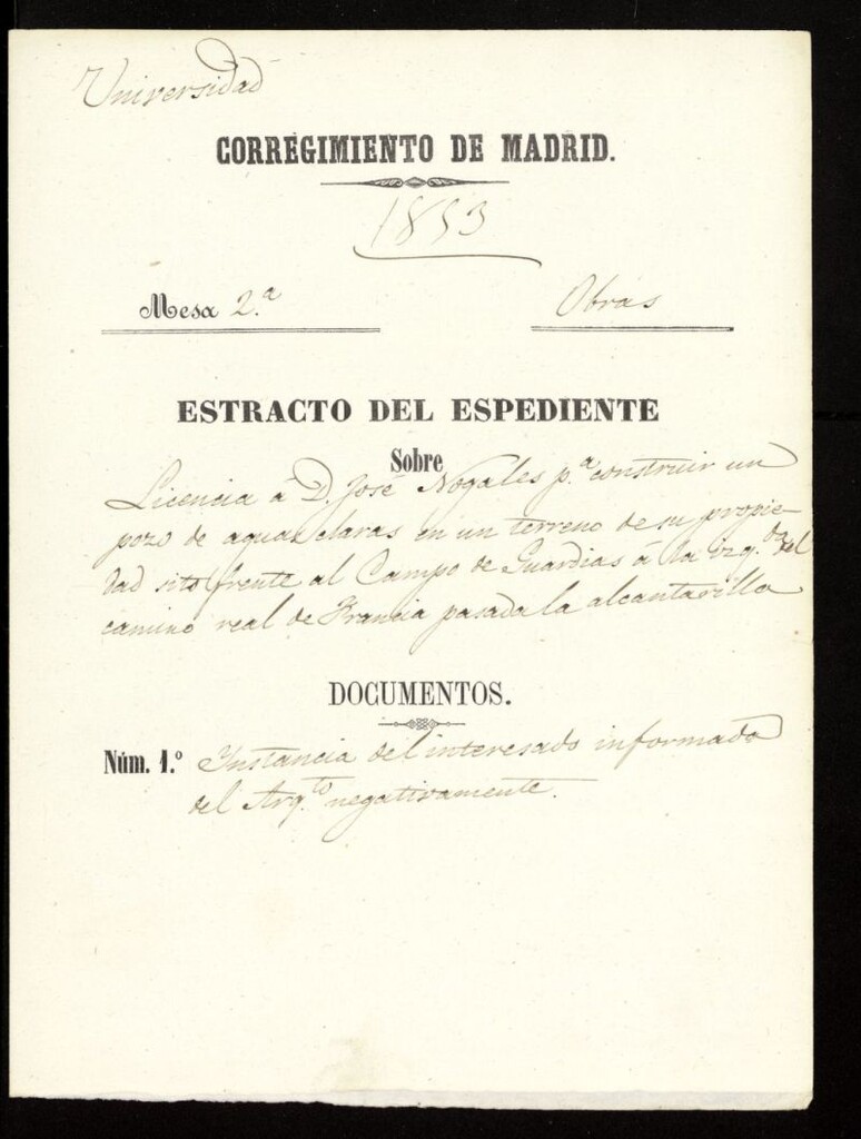 Miniatura de Licencias concedidas a diferentes sujetos para construcciones de Pozas de aguas claras e inmundas