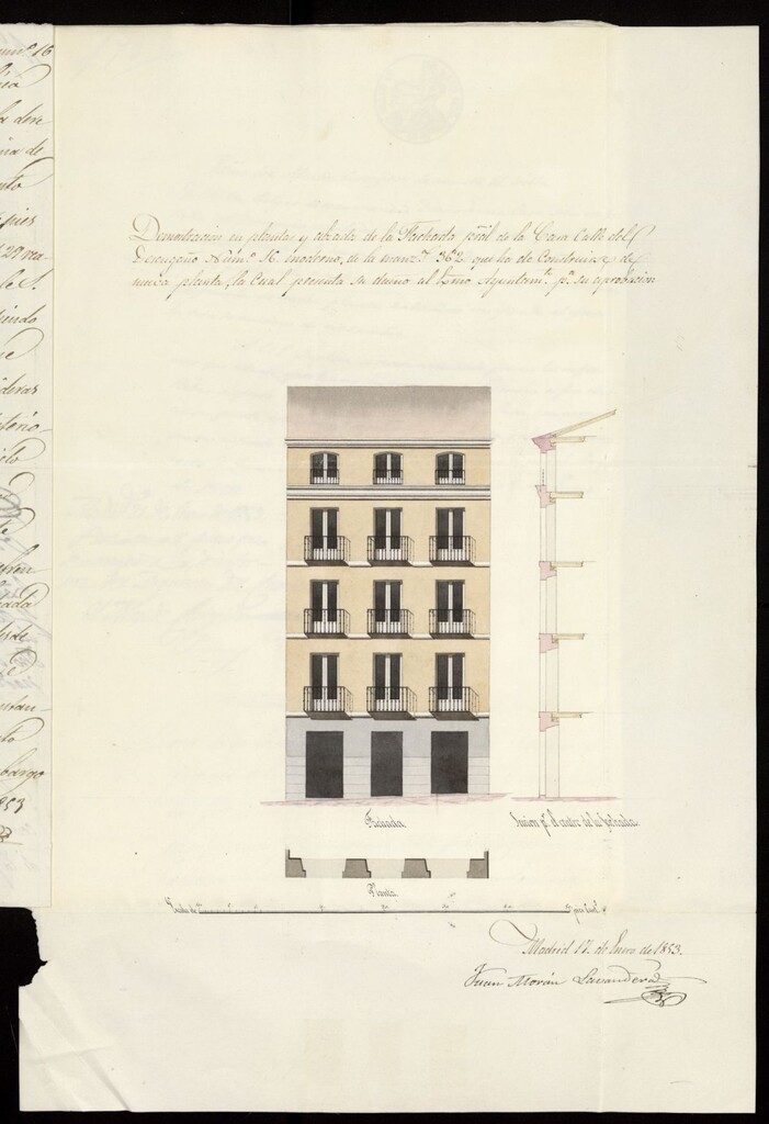 Miniatura de D. Ubaldo Pulgar, sobre construir de nueva planta casa calle del Desengaño nº 16, manzana 362