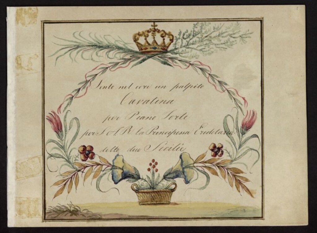 Miniatura de Sento nel core un palpito: cavatina per piano forte