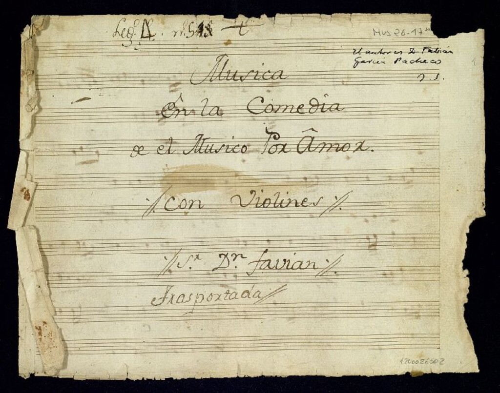 Miniatura de Música en la comedia de El Músico por amor