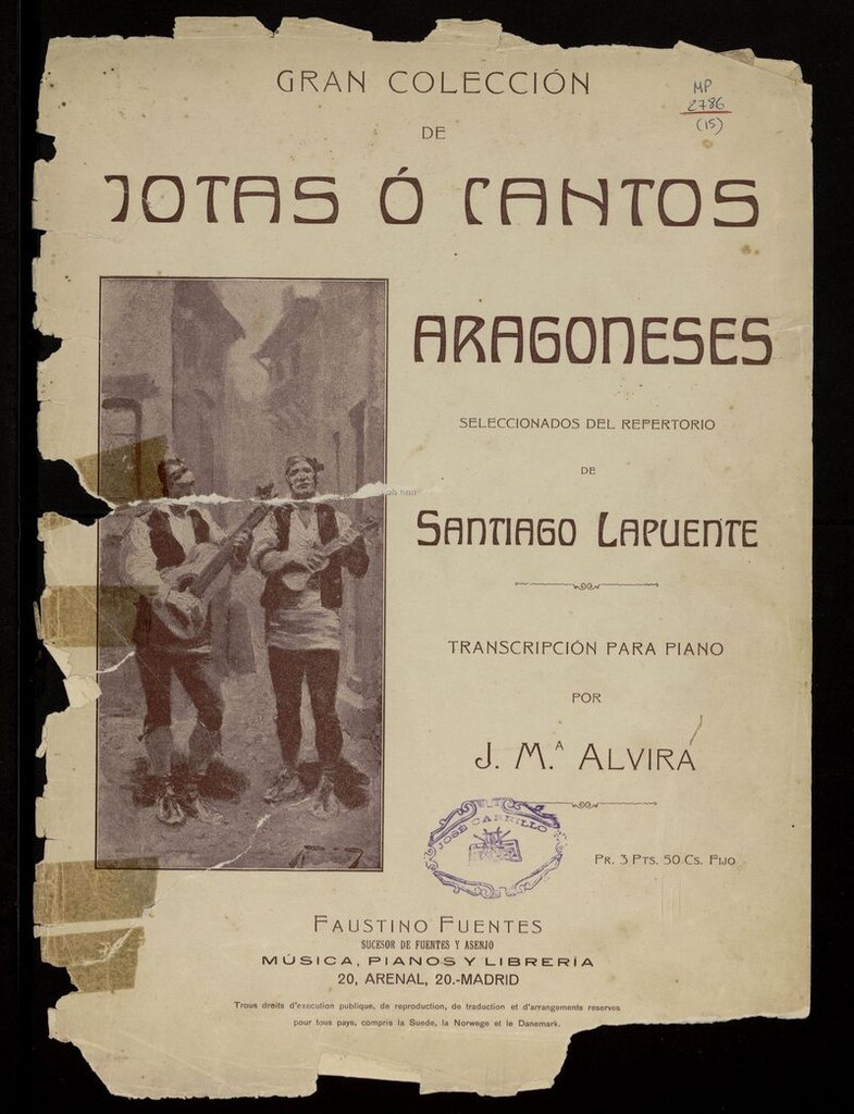 Miniatura de Gran colección de jotas o cantos aragoneses seleccionados del repertorio de Santiago Lapuente