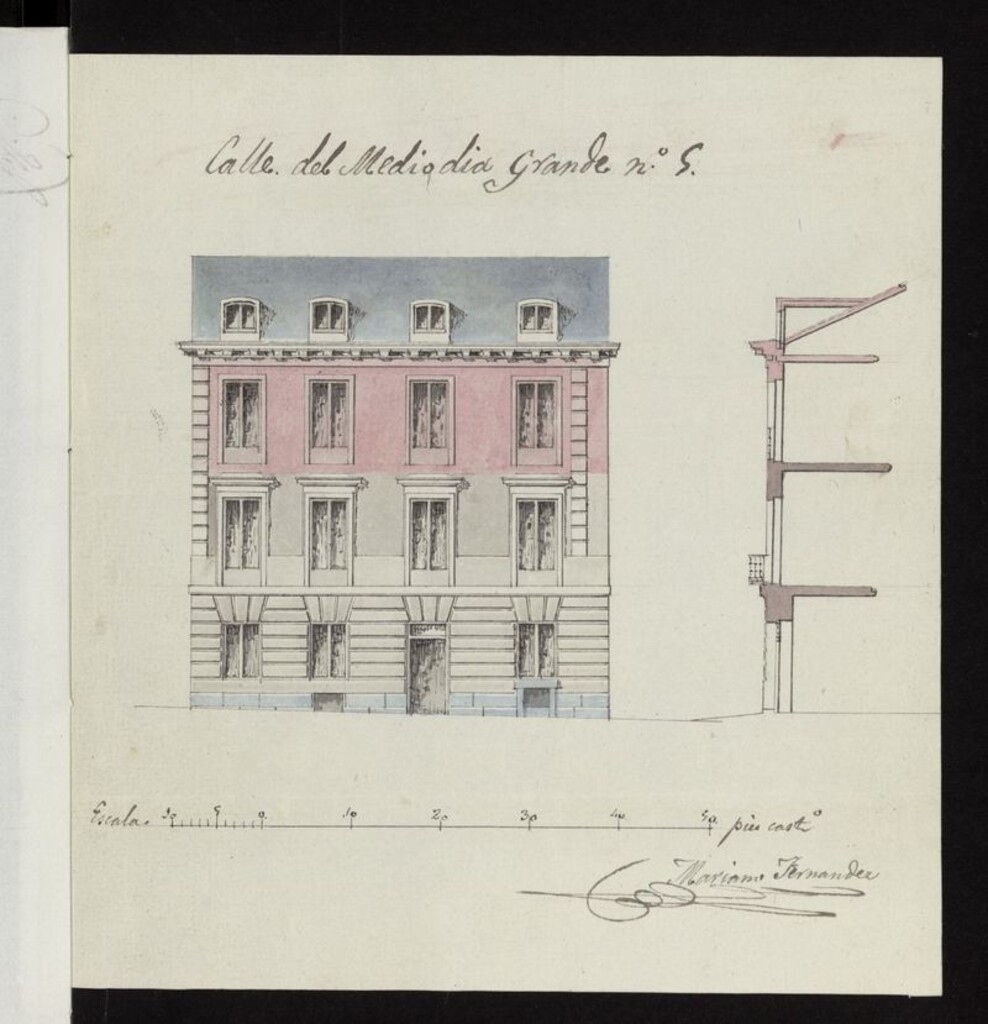 Miniatura de D. Antonio Ranero, sobre ejecución de varias obras en la casa del Medio Día Grande nº 5