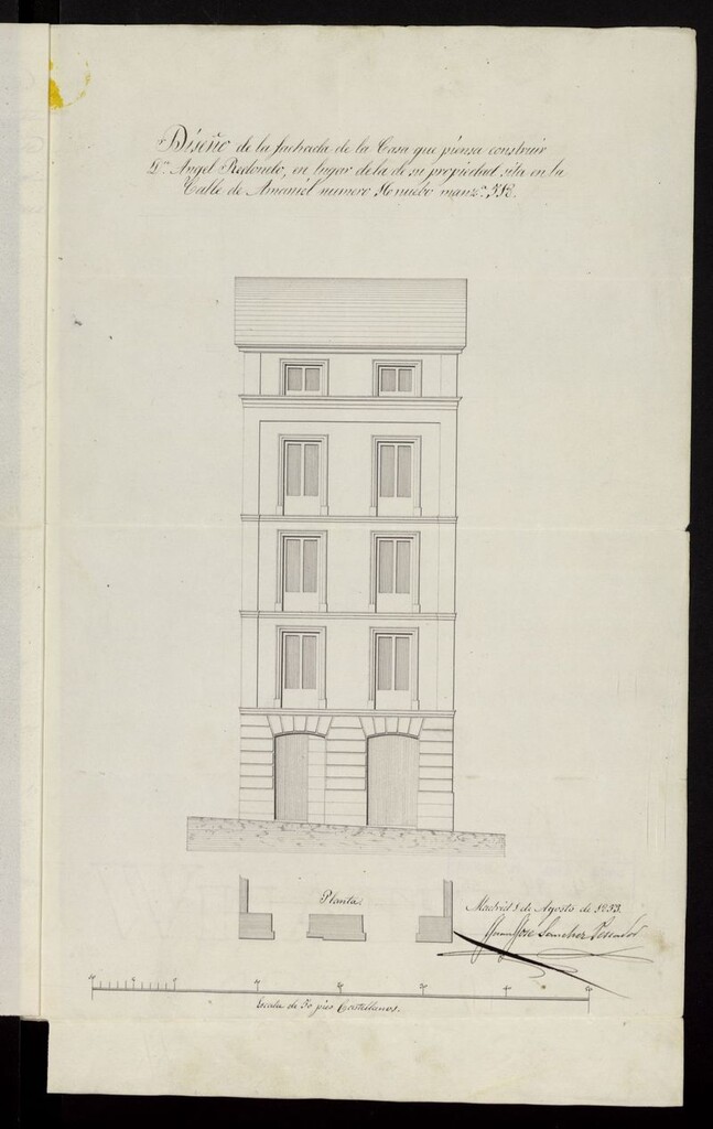 Miniatura de D. Angel Redondo, sobre edificación calle Amaniel nº 16 manzana 518