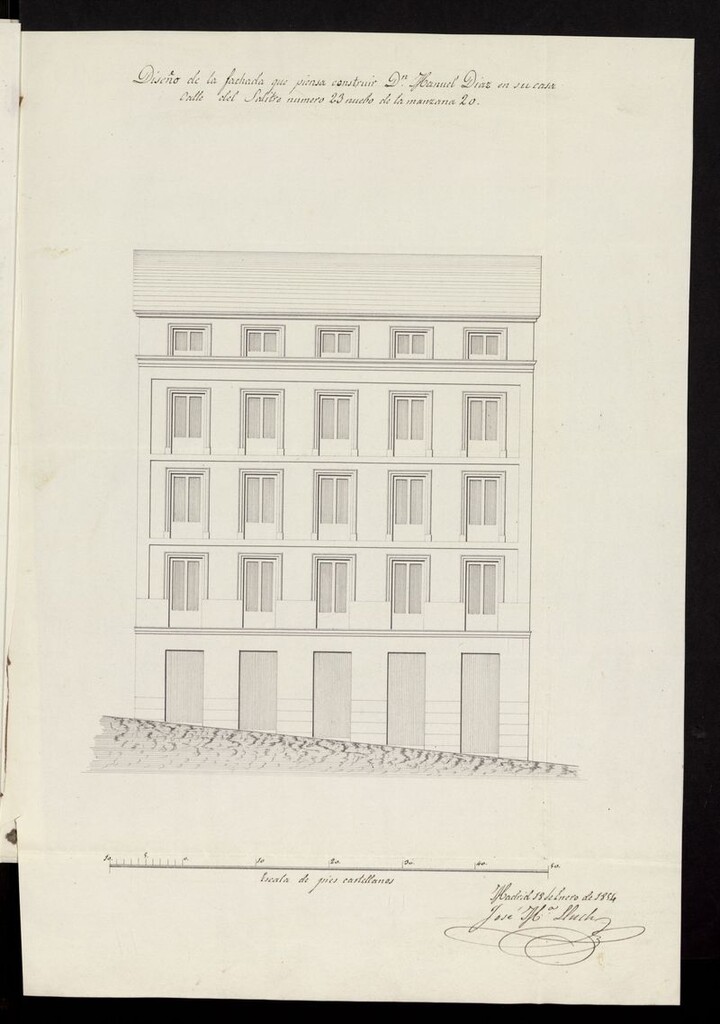 Miniatura de D. Manuel Díaz, sobre edificación calle del Salitre nº 23 manzana 19