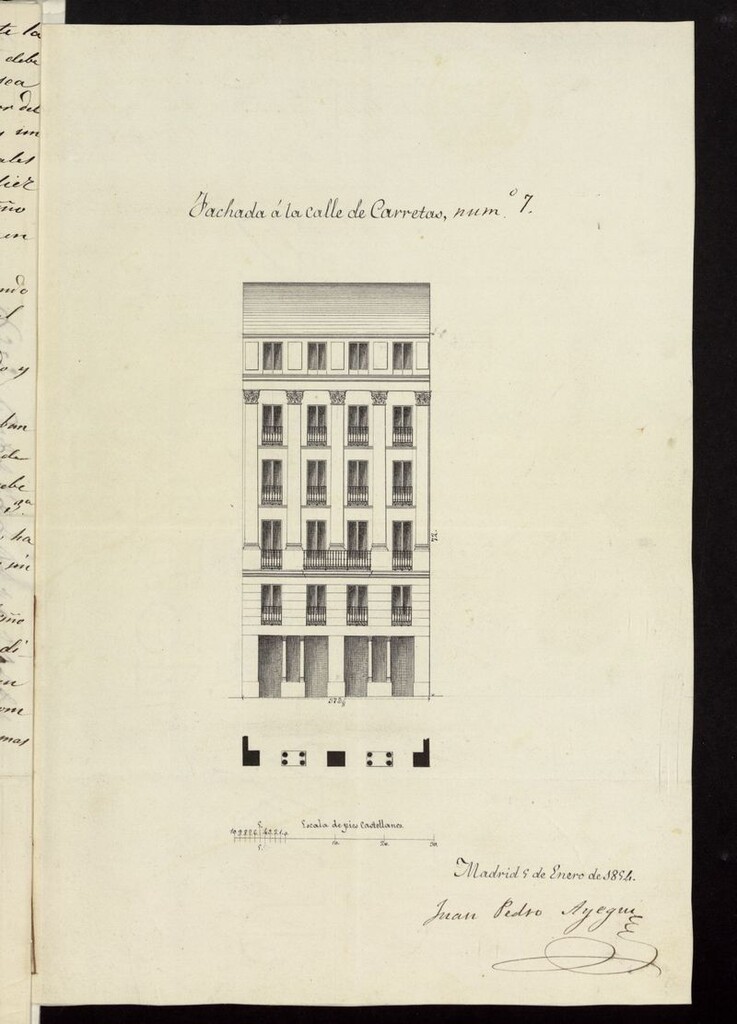 Miniatura de D. Antonia de Sojo, sobre edificación calle de Carretas nº 7 manzana 207