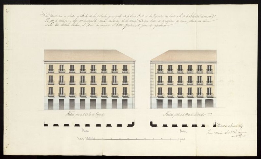 Miniatura de D. Antonio Alvarez, sobre edificación calle de las Infantas nº 27, con vuelta a la de Libertad nº 1 manzana 306