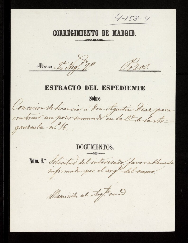 Miniatura de Id. a diferentes sujetos para construir pozos de aguas. (1854)