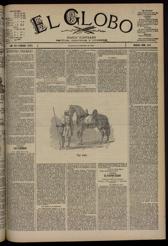 Miniatura de El Globo : diario ilustrado del 28 de septiembre de 1890, nº 5442