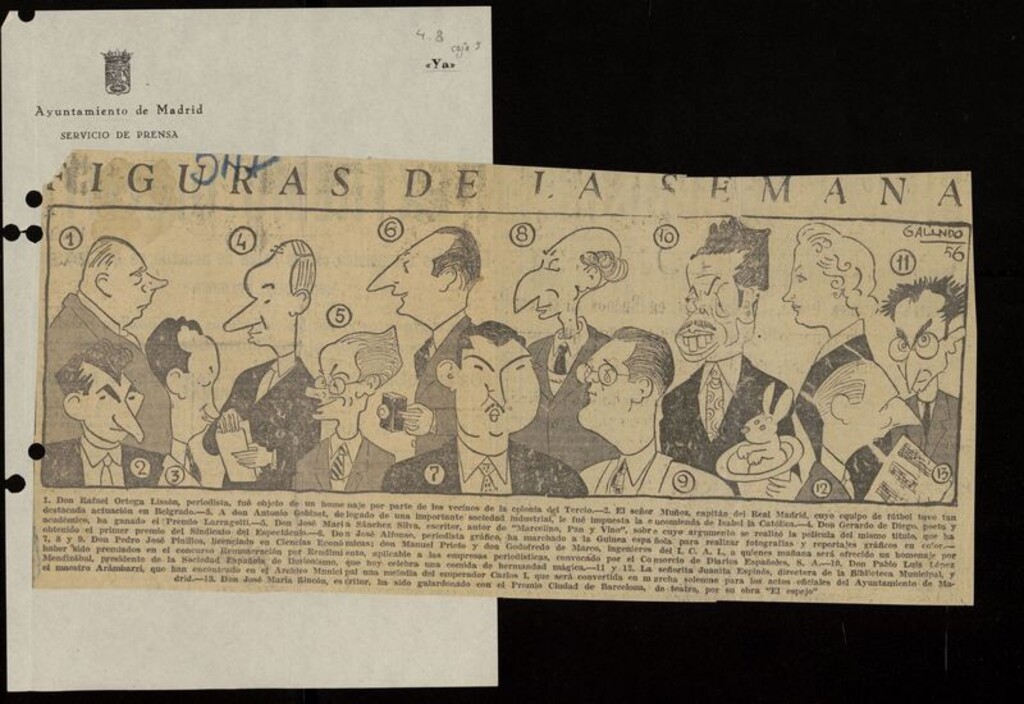 Miniatura de Recorte prensa Caricatura de Juanita con Arámbarri