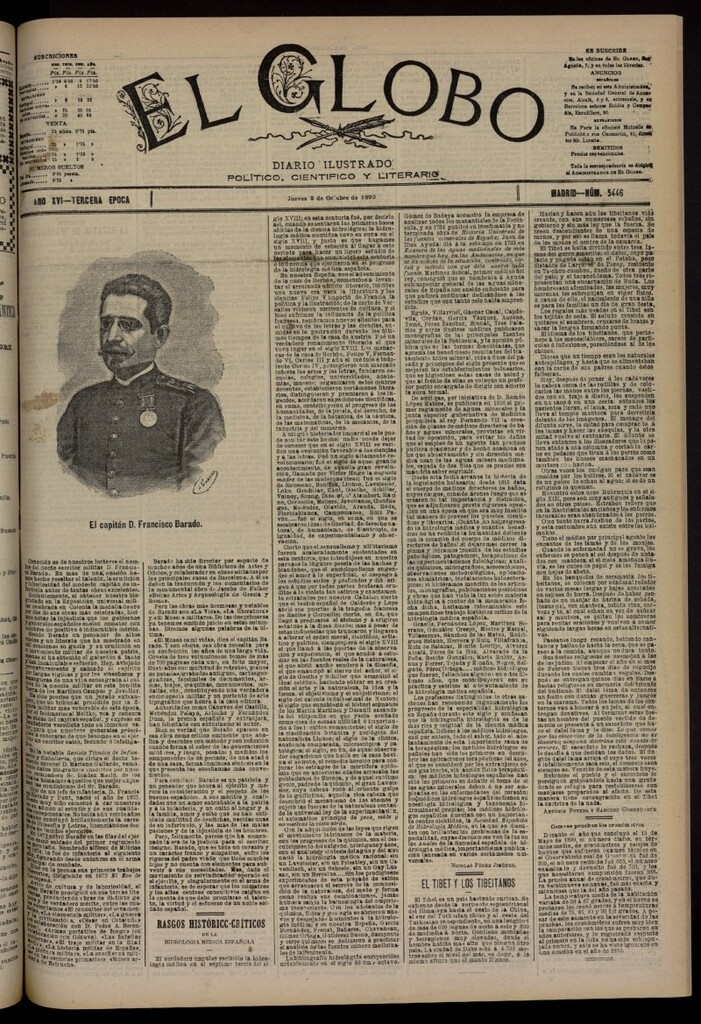 Miniatura de El Globo : diario ilustrado del 2 de octubre de 1890, nº 5446