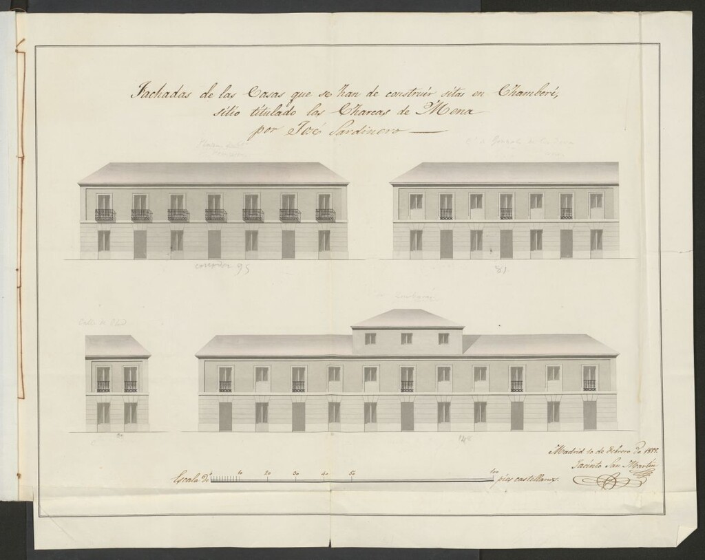Miniatura de D. José Sardinero, sobre construir unas casas en Chamberí sitio titulado Charcas de Mena. (1855)