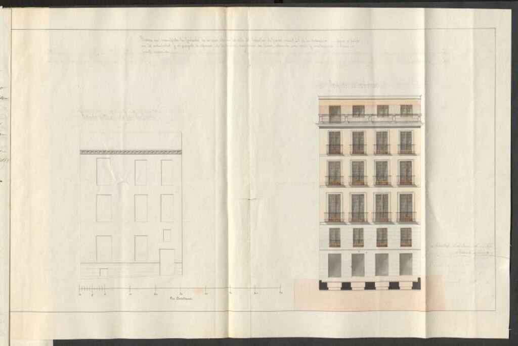 Miniatura de D. Cristóbal Marín, sobre hacer varias obras de reforma en la casa nº 48 manzana 289 de la calle del Caballero de Gracia