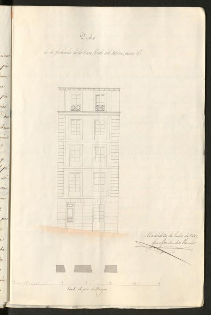 Miniatura de D. Manuel Díaz, sobre construir una casa en la calle del Salitre nº 25 nueva manzana 19