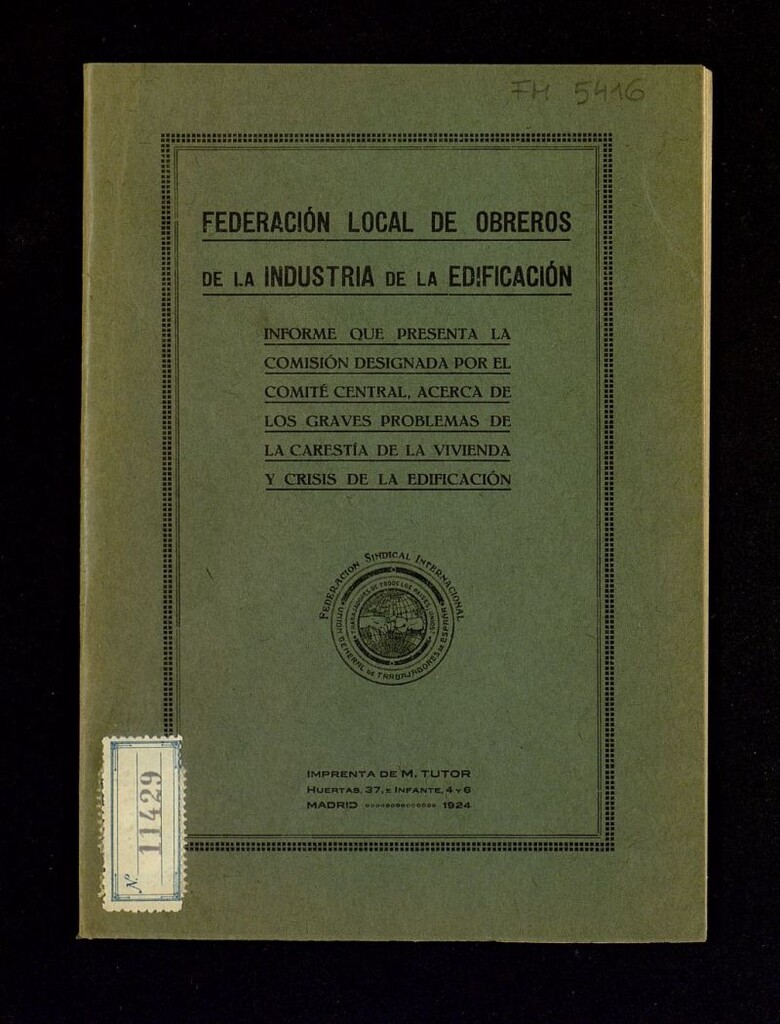 Miniatura de Federación Local de Obreros de la Industria de la Edificación de Madrid
