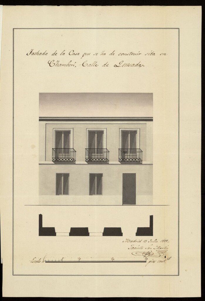 Miniatura de Dª Teresa Ruiz, sobre edificar una casa en Chamberí calle de Quesada.