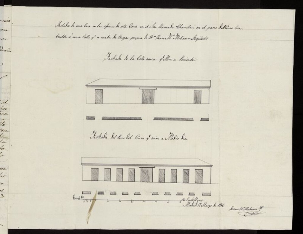 Miniatura de D. Juan María   Molinero, licencia para construir en Chamberí, a la izquierda del Pº del Cisne. (1856)