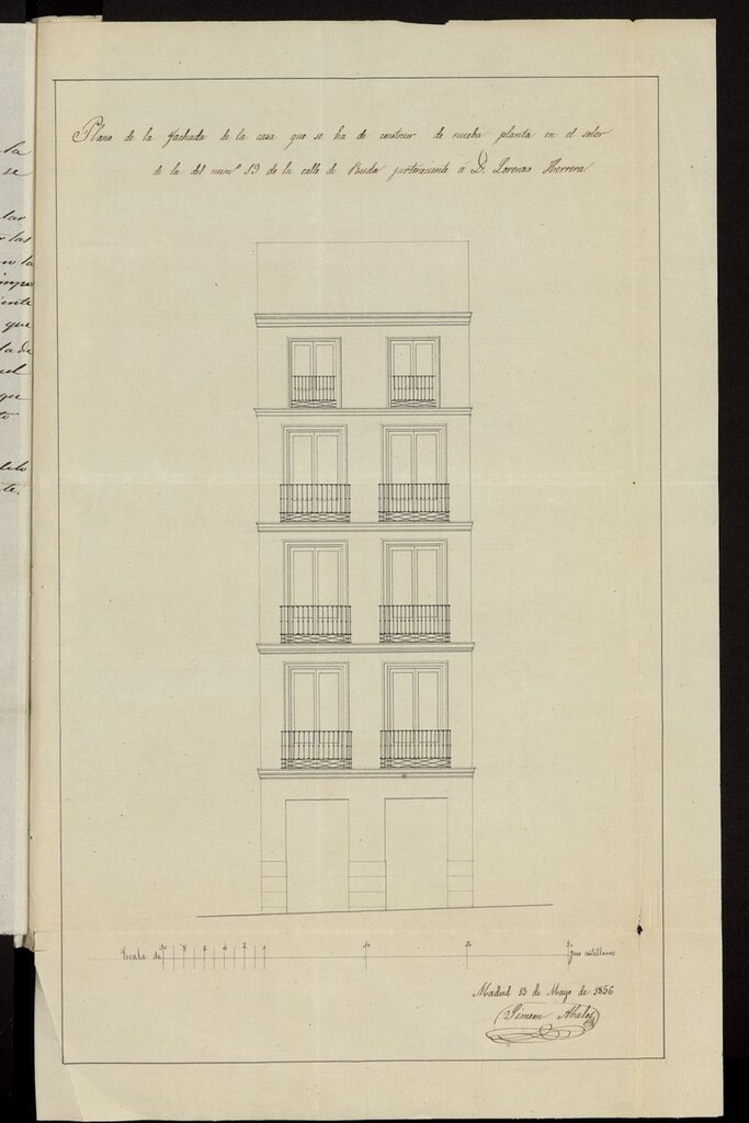 Miniatura de D. Lorenzo Herrera, licencia para derribar y construir de nueva planta, la casa Calle de la Ruda, nº19.