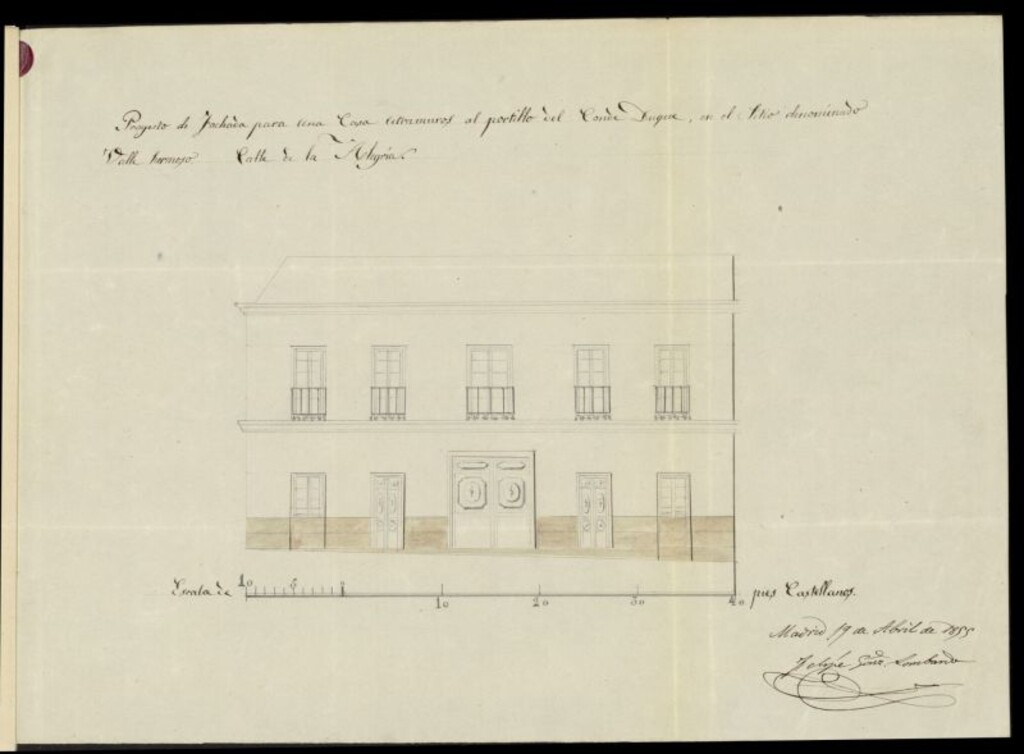Miniatura de D. Antonio Hernández, sobre edificar una casa en las afueras del Portillo de Fuencarral sitio denominado Vallehermoso