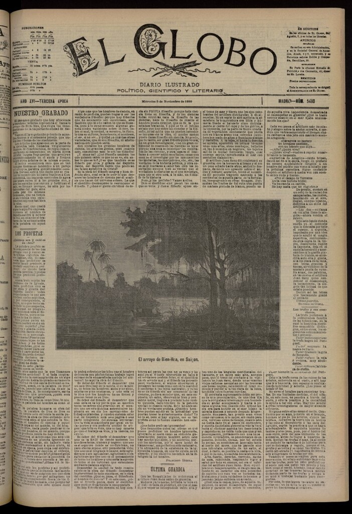 Miniatura de El Globo : diario ilustrado del 5 de noviembre de 1890, nº 5480