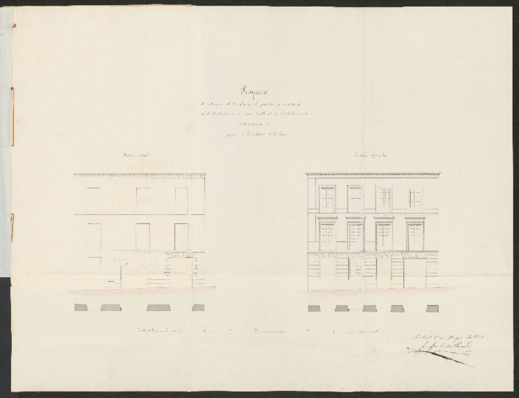 Miniatura de D. Antonio de las Heras, licencia para hacer obras de comodidad y ornato en la fachada de su casa calle de la Ballesta nº 8. (1856)