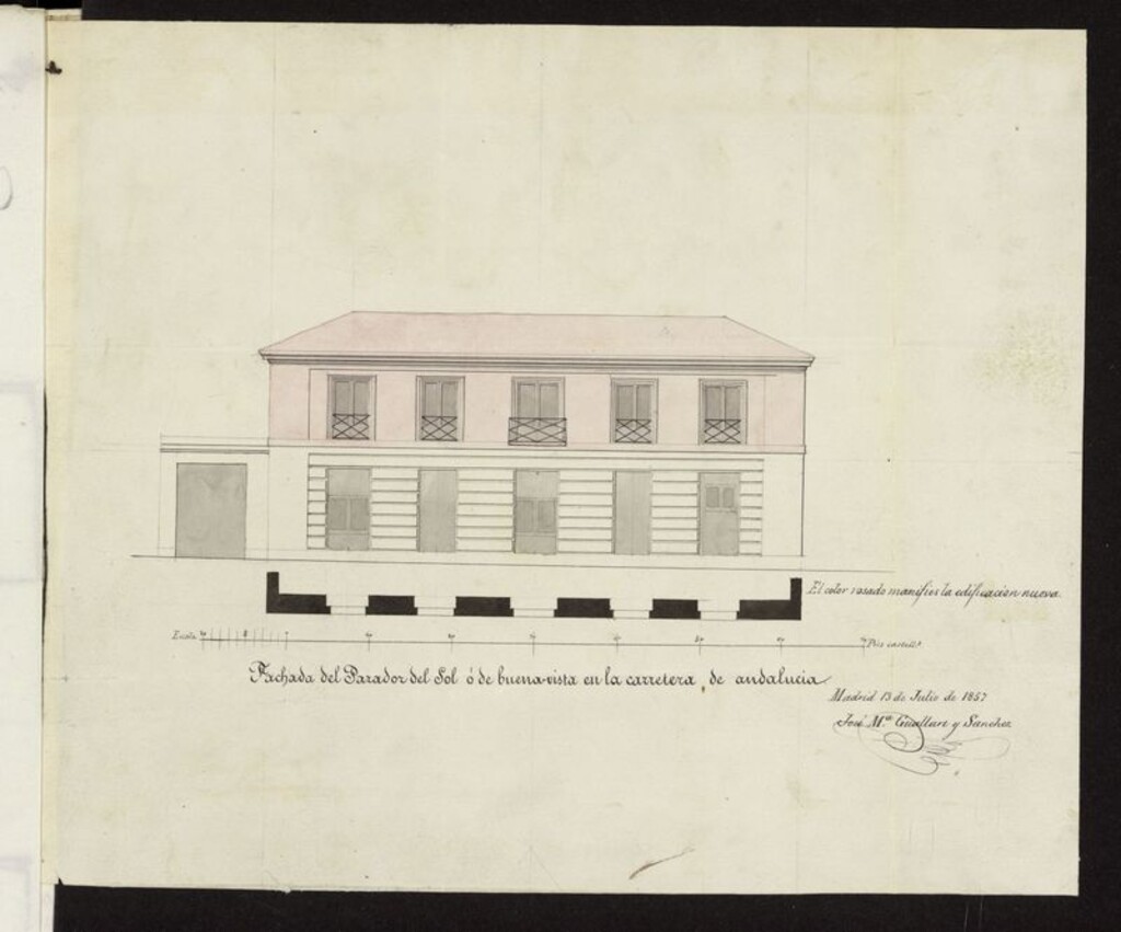 Miniatura de D. Isidro Navidad, licencia para reparar y levantar piso principal en su posesión titulada Parador del Sol, extramuros de esta Villa. (1857)