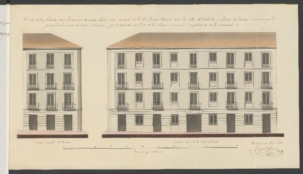 Miniatura de D. Lorenzo Herrera, licencia para edificar de nueva planta la casa calle del Mesón de Paredes nº 13 y del Tribulete nº 69, manzana 59.