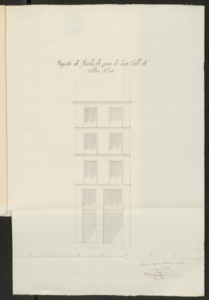 Miniatura de D. Pedro Sánchez, licencia para edificar de nueva planta, la casa calle de Silva, nº 40