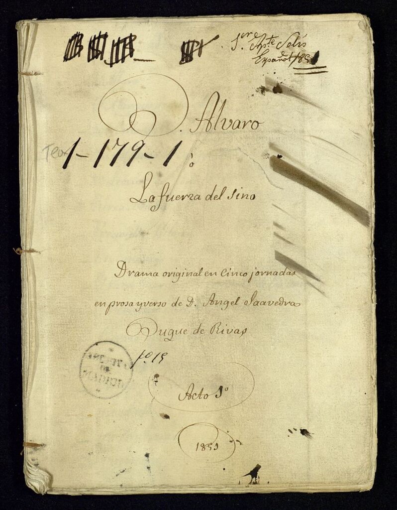 Miniatura de D. Alvaro o La fuerza del sino : Drama original en cinco jornadas en prosa y verso