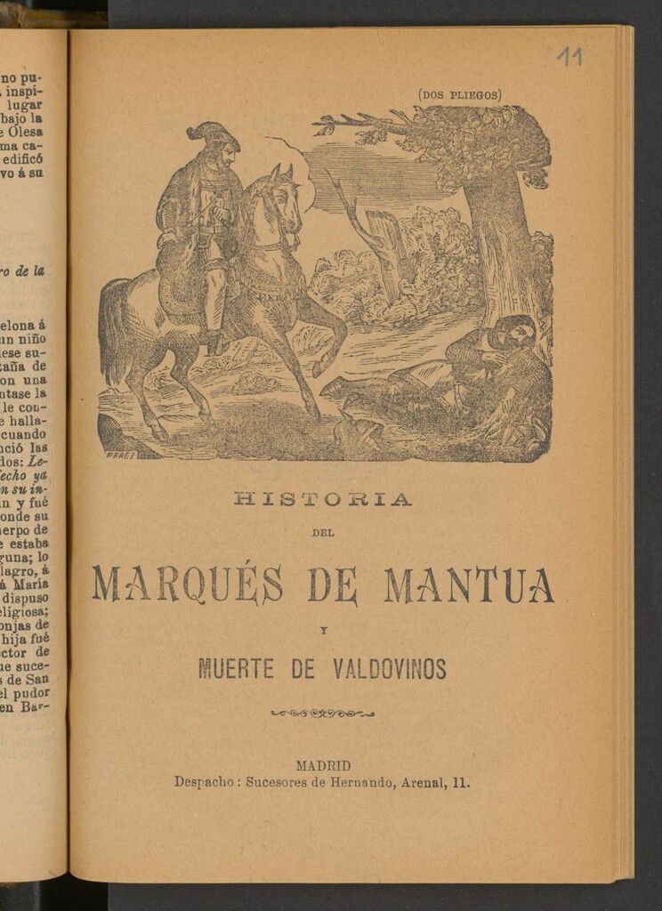 Miniatura de Historia del Marqués de Mantua y muerte de Valdovinos