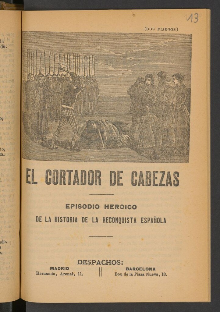 Miniatura de El cortador de cabezas : episodio heroico de la historia de la reconquista española