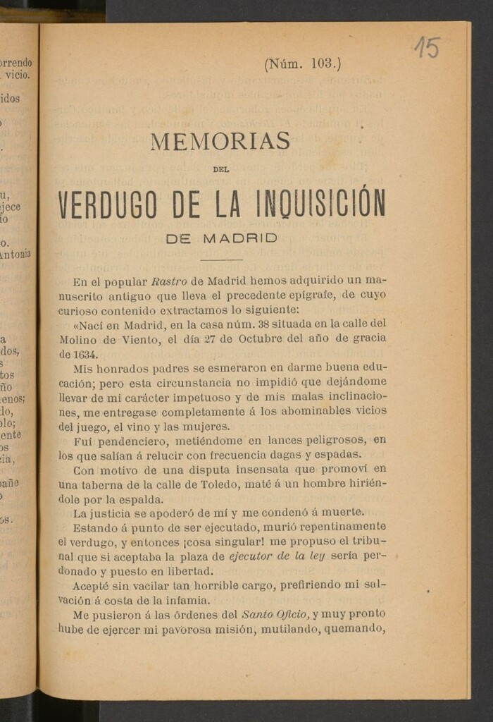 Miniatura de Memorias del verdugo de la Inquisición de Madrid