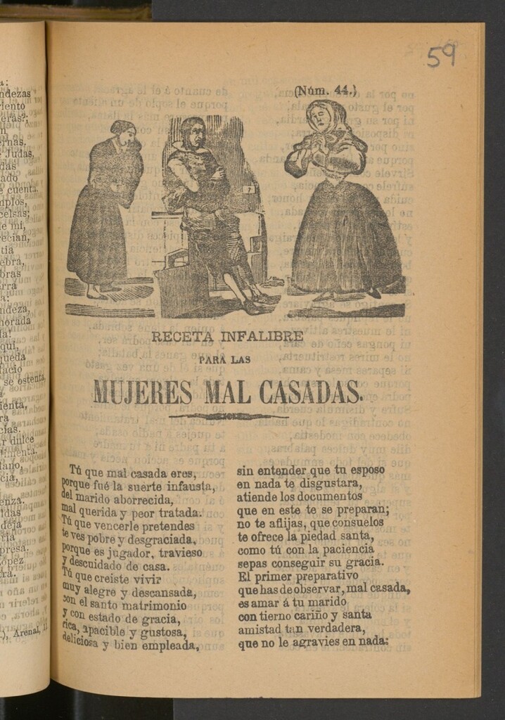 Miniatura de Receta infalibre [i.e. infalible] para las mujeres mal casadas