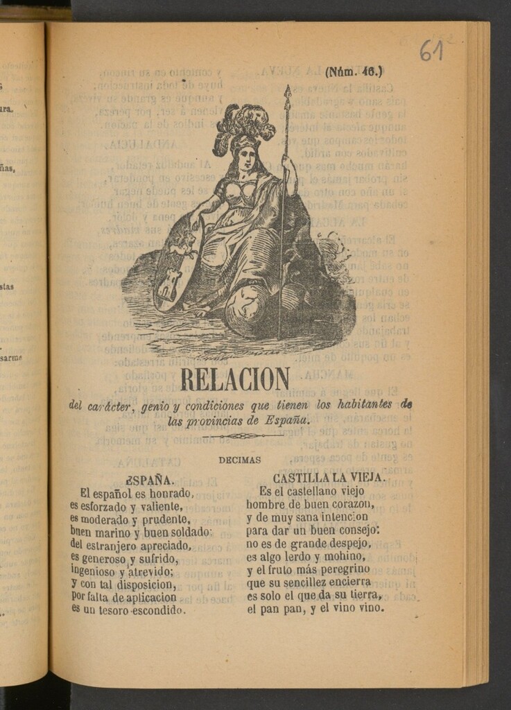 Miniatura de Relación del caracter, genio y condiciones que tienen los habitantes de las provincias de España
