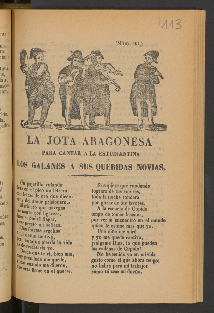 Miniatura de La jota aragonesa para cantar a la estudiantina los galanes a sus queridas novias
