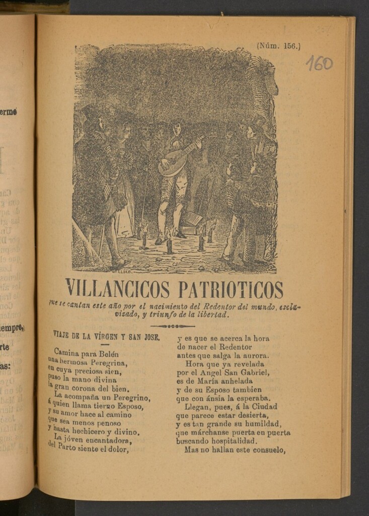 Miniatura de Villancicos patrioticos que se cantan este año por el nacimiento del Redentor del mundo, esclavizado, y triunfo de la libertad