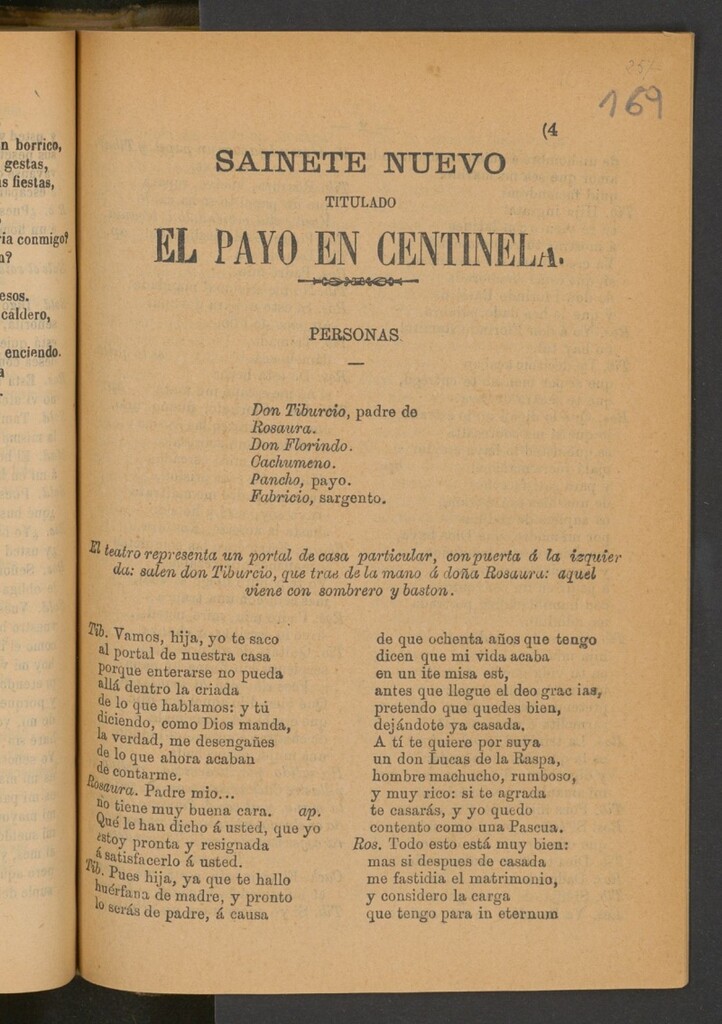 Miniatura de Sainete nuevo titulado el payo en centinela