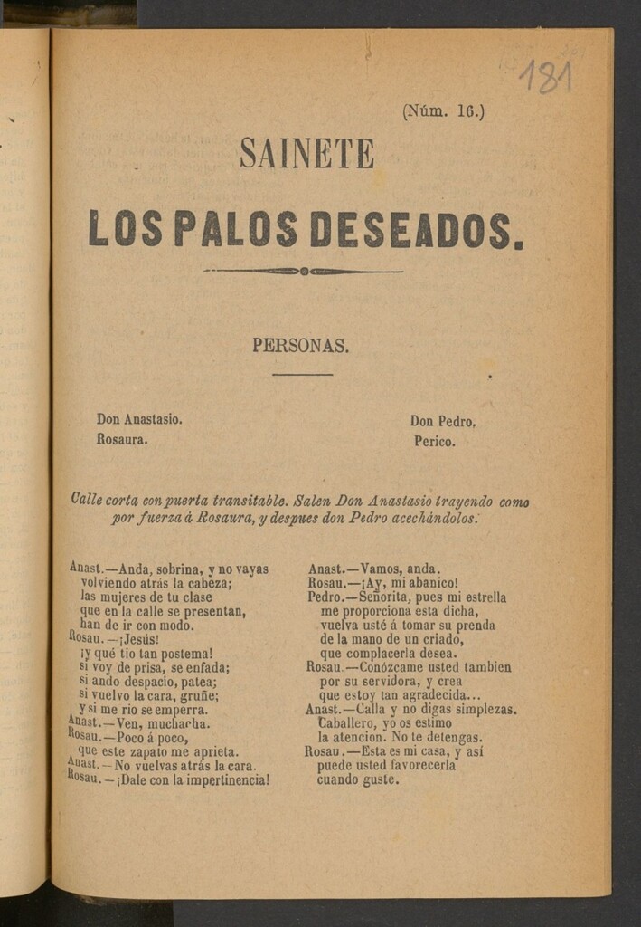 Miniatura de Sainete Los palos deseado