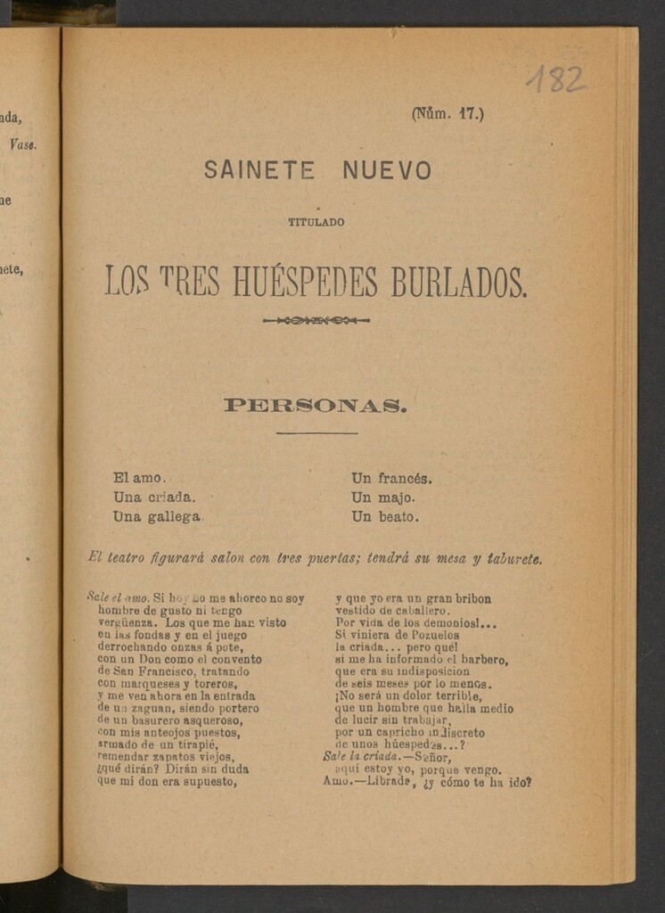 Miniatura de Sainete nuevo titulado los tres huéspedes burlados