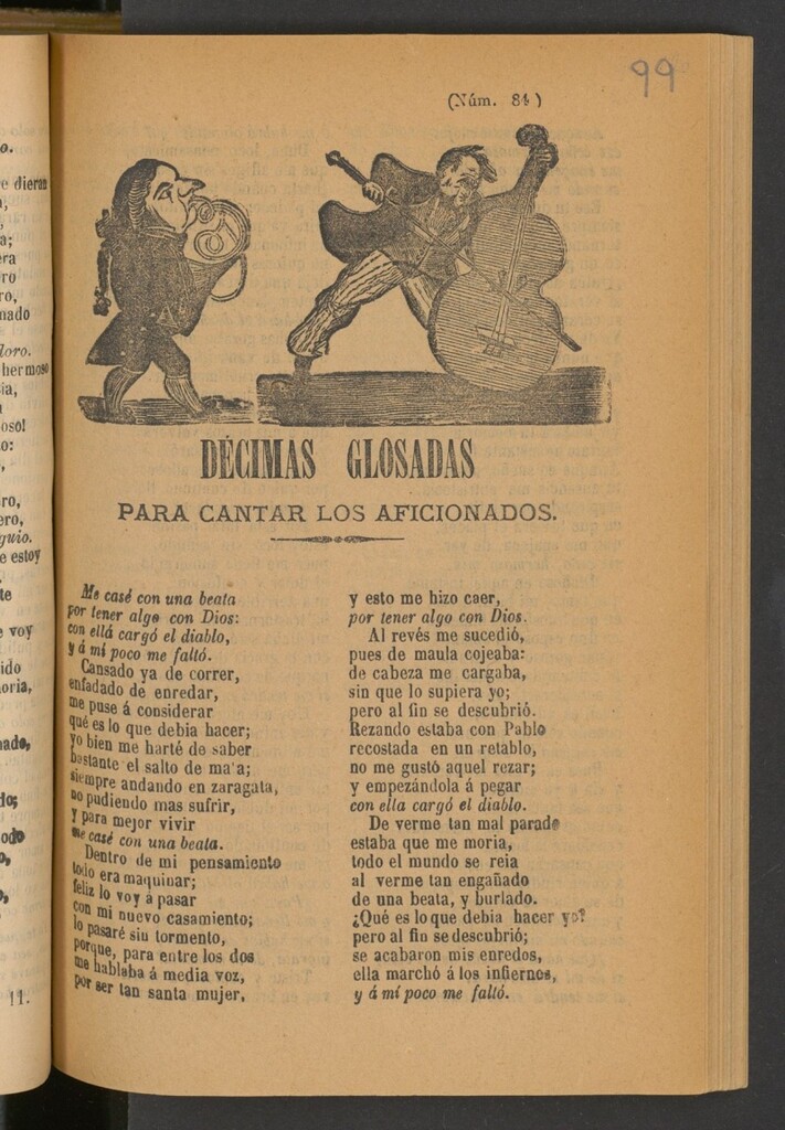 Miniatura de Décimas glosadas, para cantar los aficionados